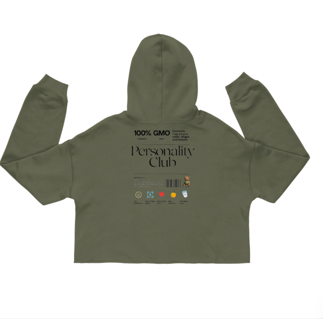 Womens Personality + Crop Hoodie