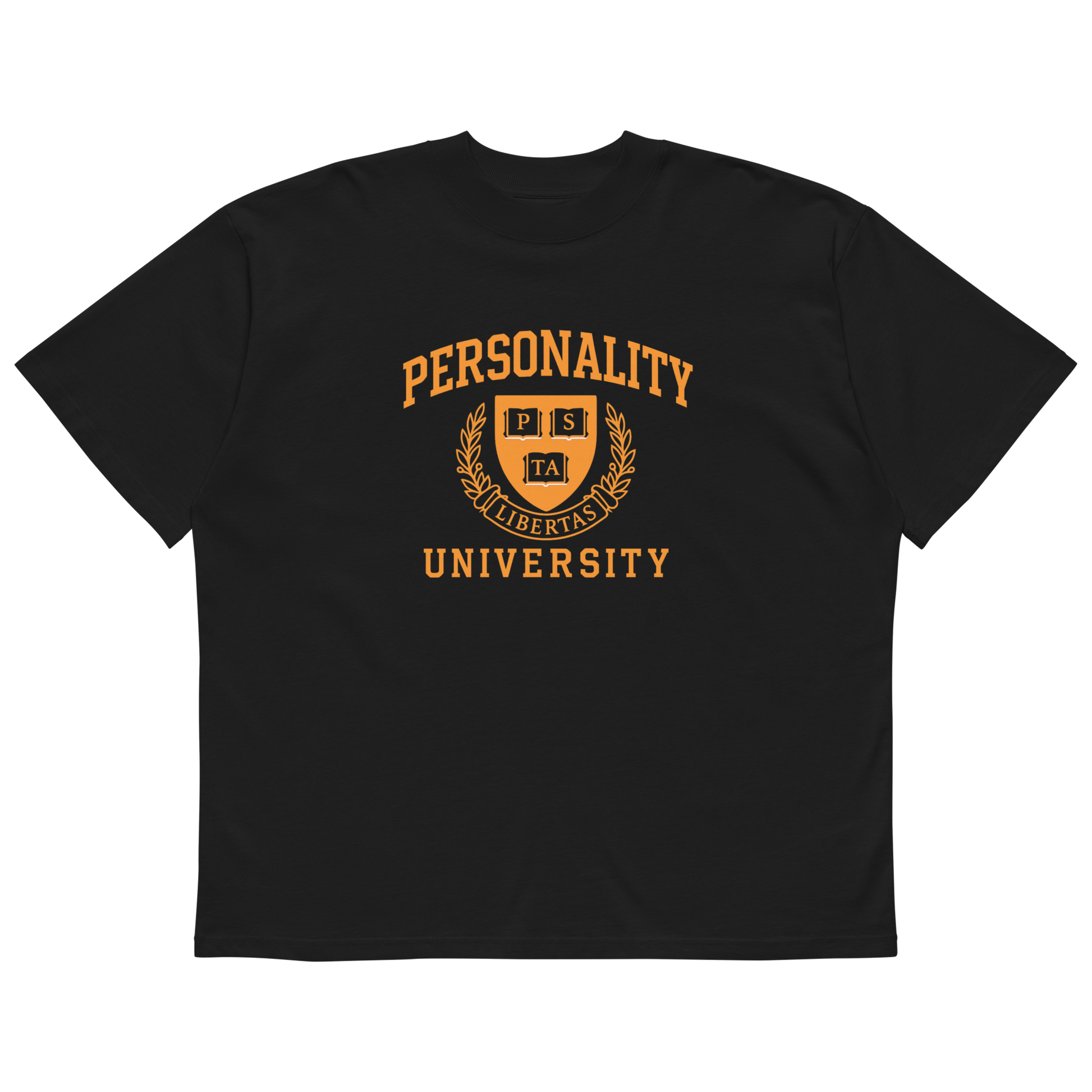 Ivy League Personality U Oversized High Neck Tee