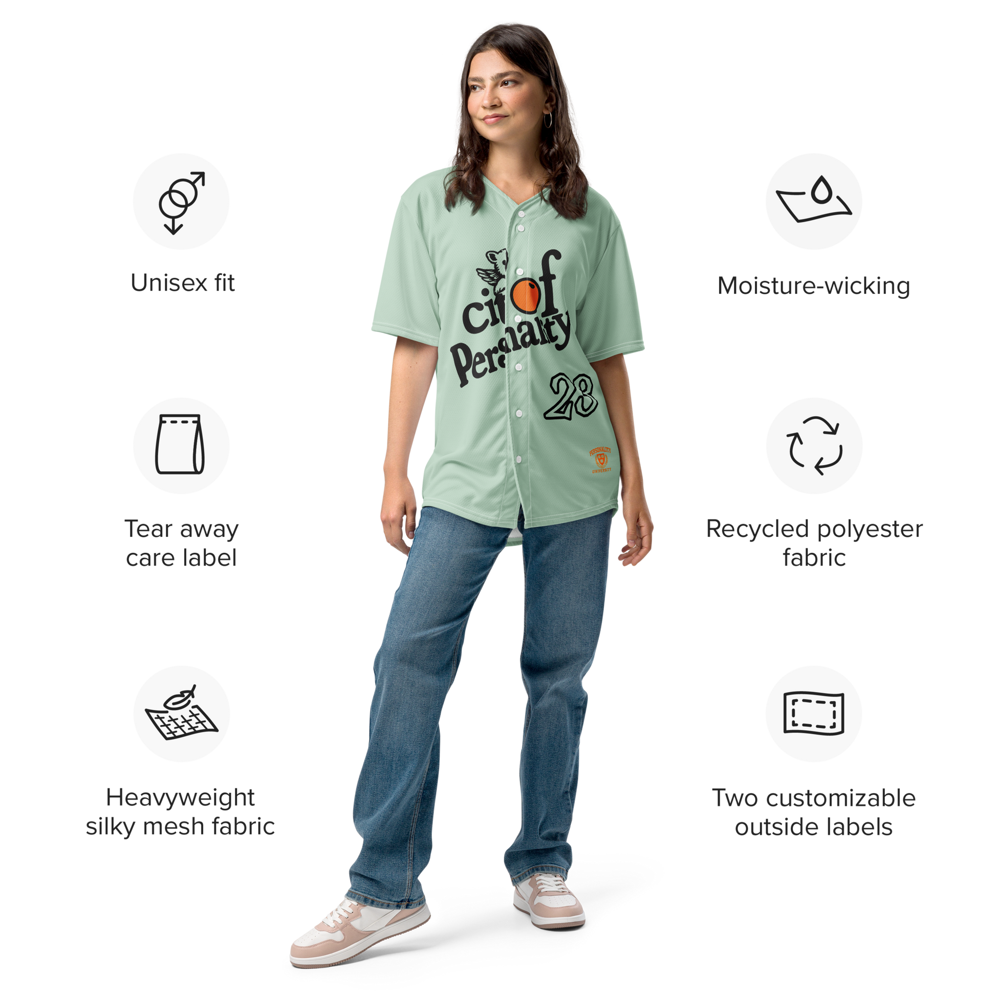 City Of Personality Baseball Jersey