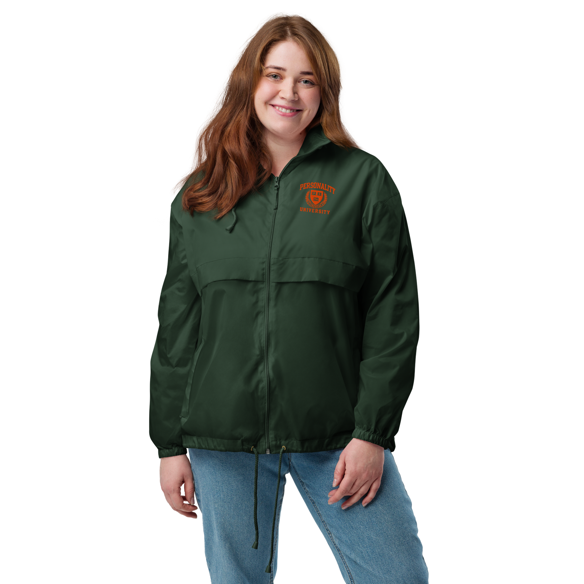 Personality University Zip Up Windbreaker