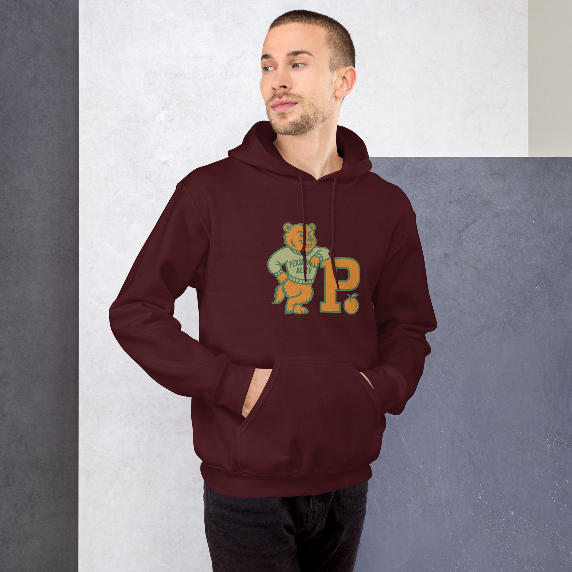 Personality University Bear Hoodie
