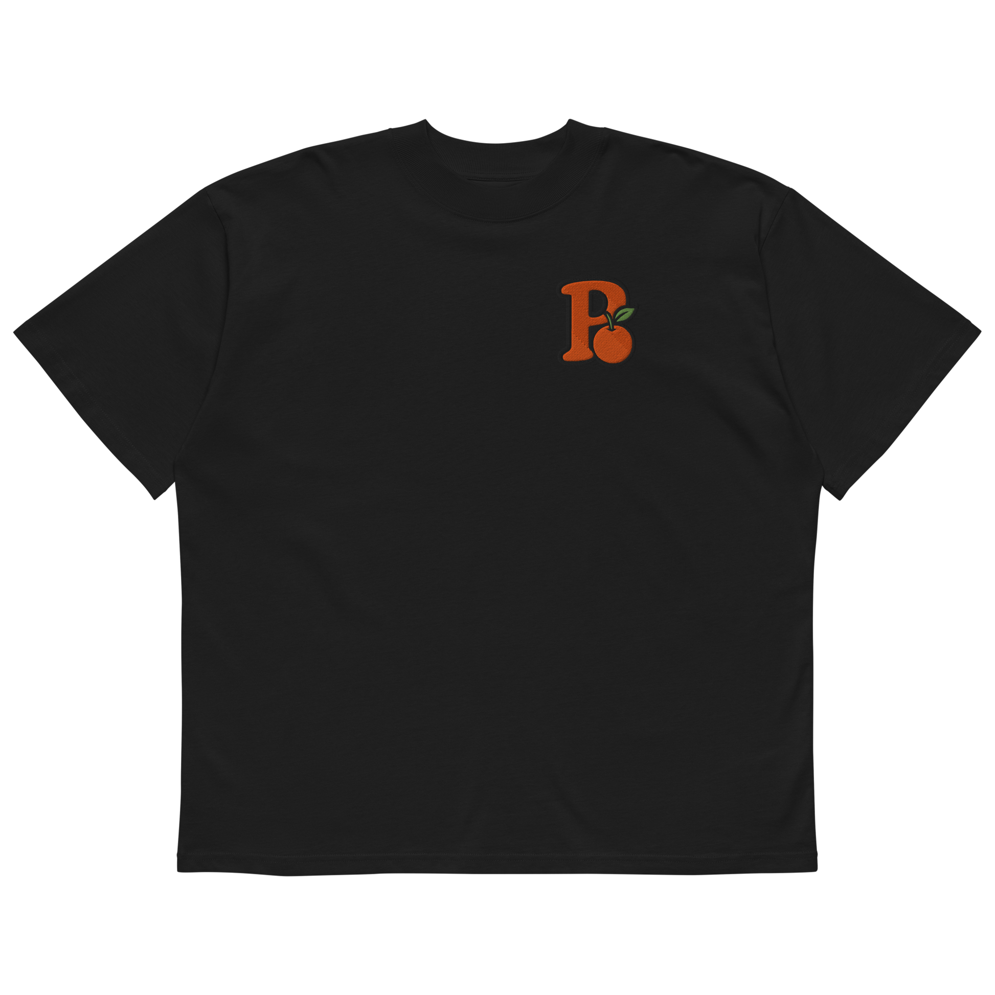 "P" Oversized High Neck Tee