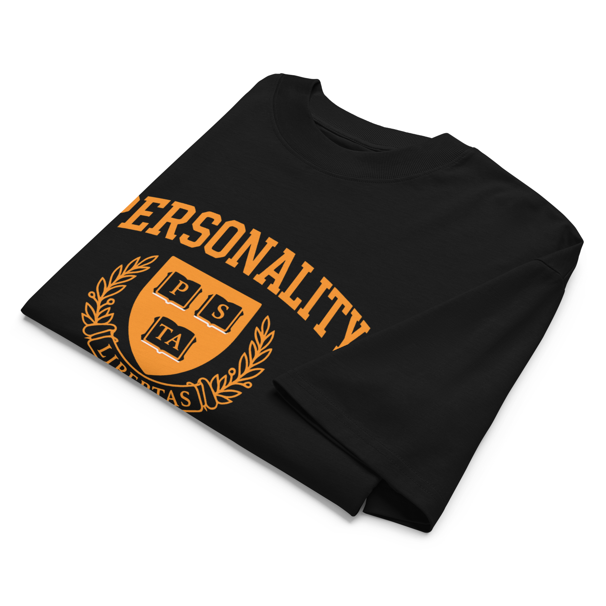 Ivy League Personality U Oversized High Neck Tee