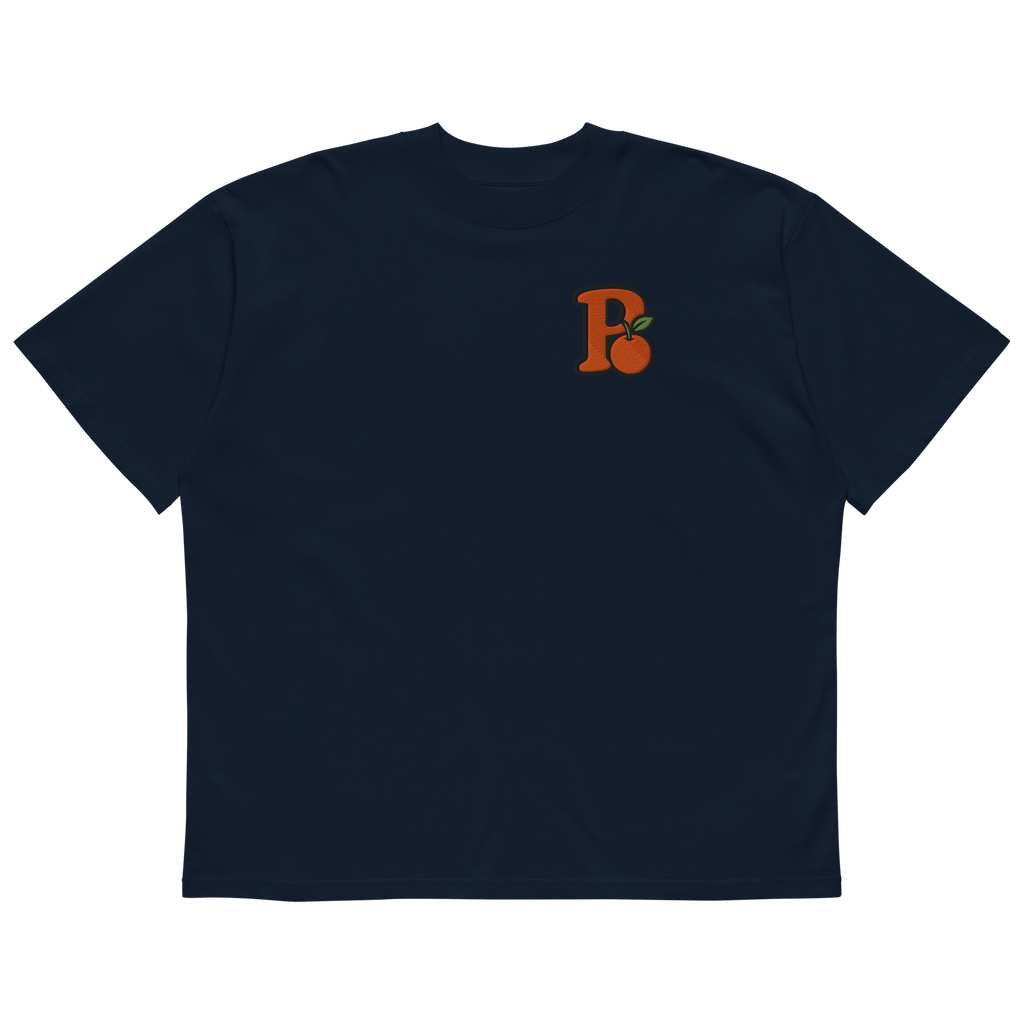 "P" Oversized High Neck Tee