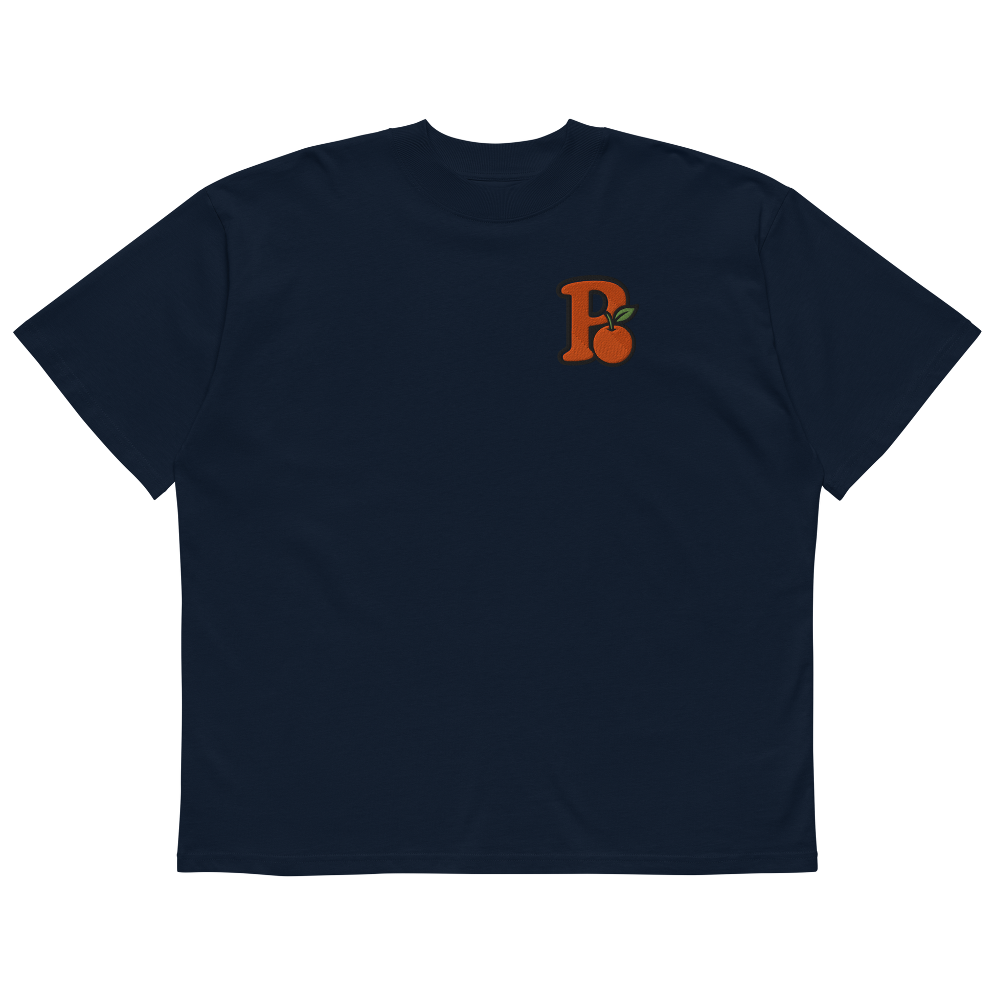 "P" Oversized High Neck Tee