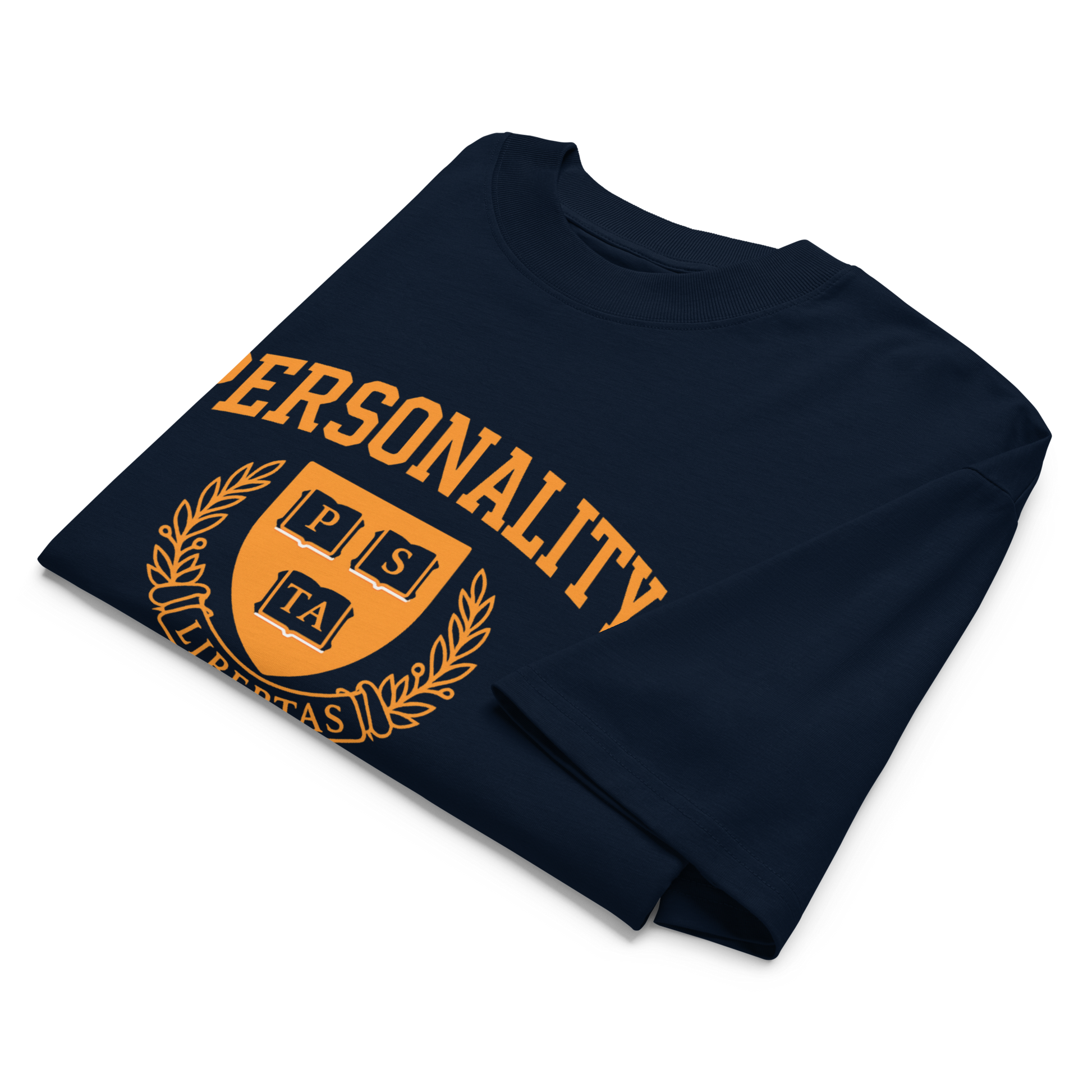 Ivy League Personality U Oversized High Neck Tee