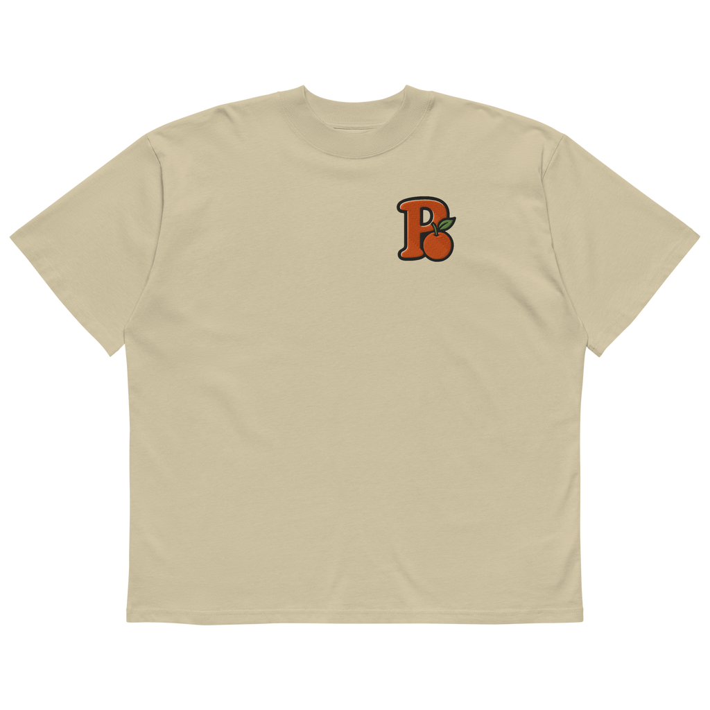 "P" Oversized High Neck Tee