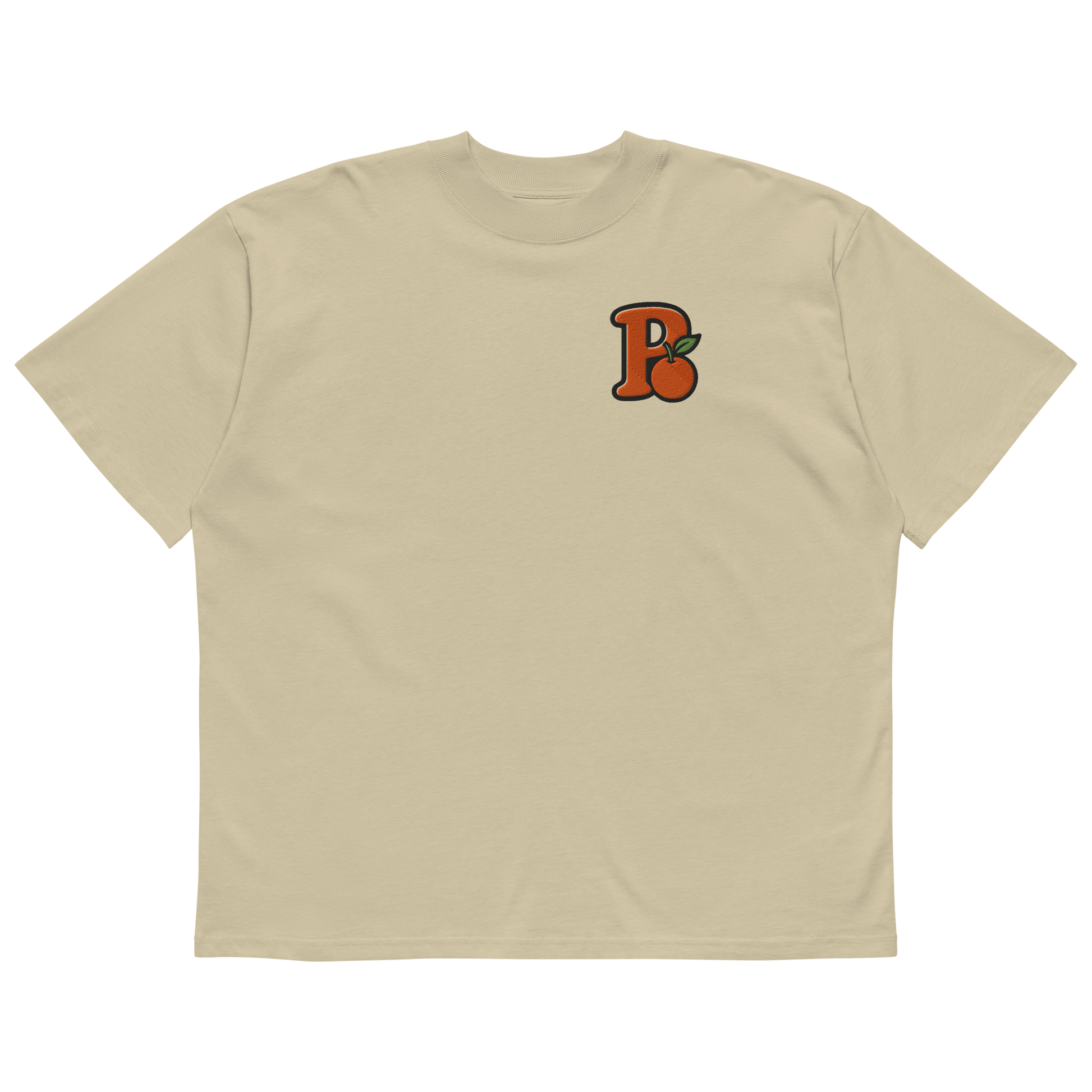 "P" Oversized High Neck Tee