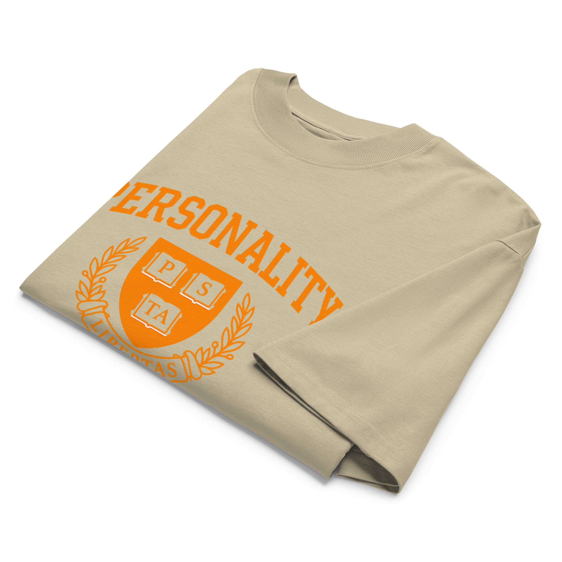 Ivy League Personality U Oversized High Neck Tee