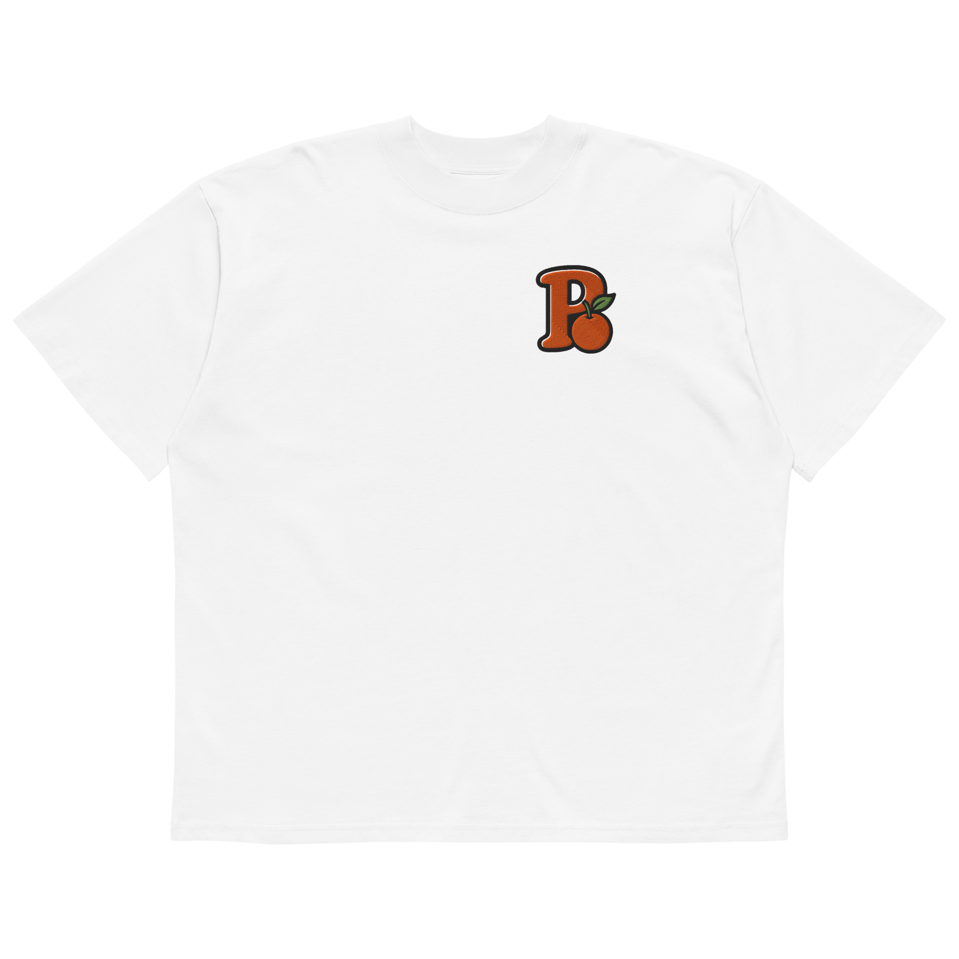 "P" Oversized High Neck Tee