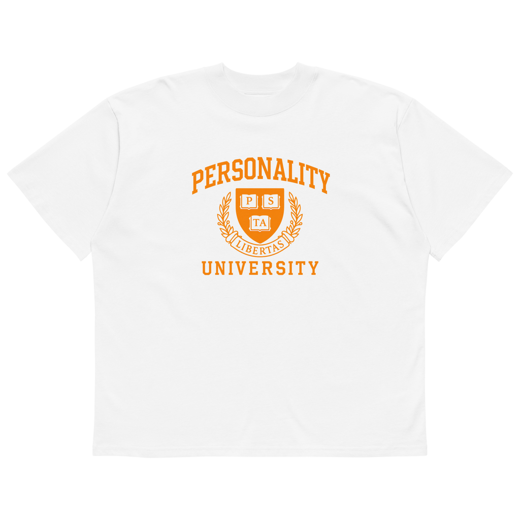Ivy League Personality U Oversized High Neck Tee