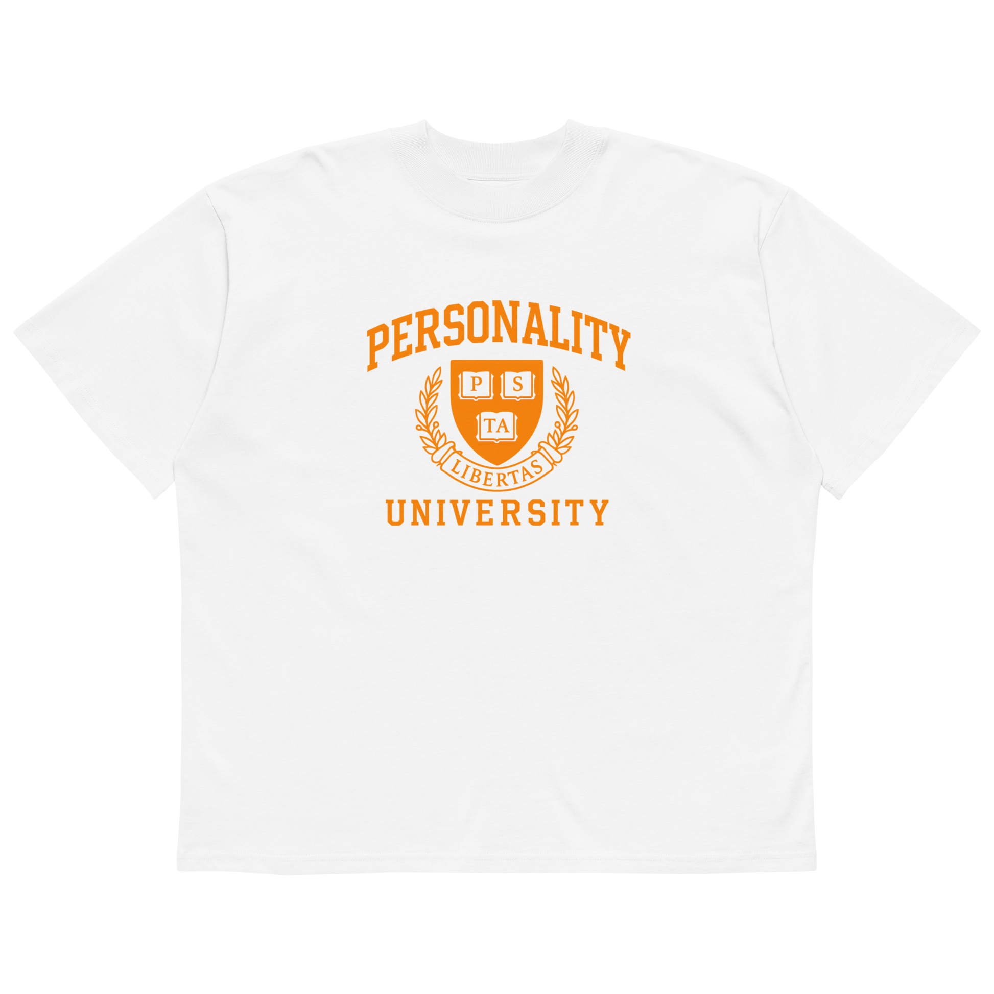 Ivy League Personality U Oversized High Neck Tee