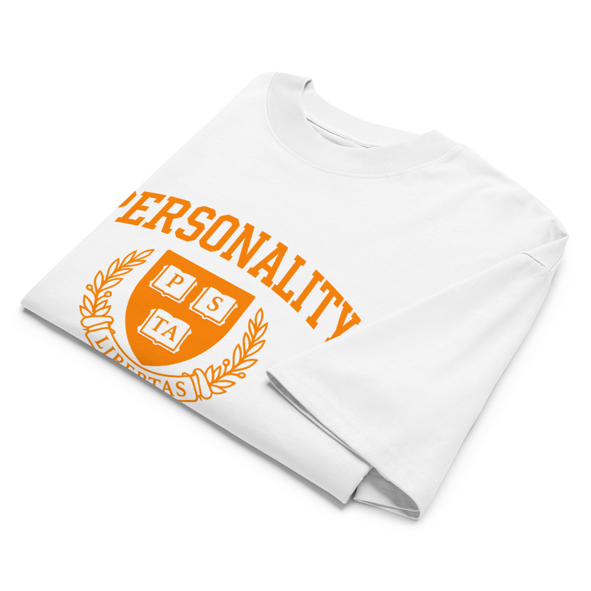 Ivy League Personality U Oversized High Neck Tee
